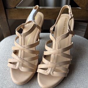 Dream Pairs Beige Strappy Sandals